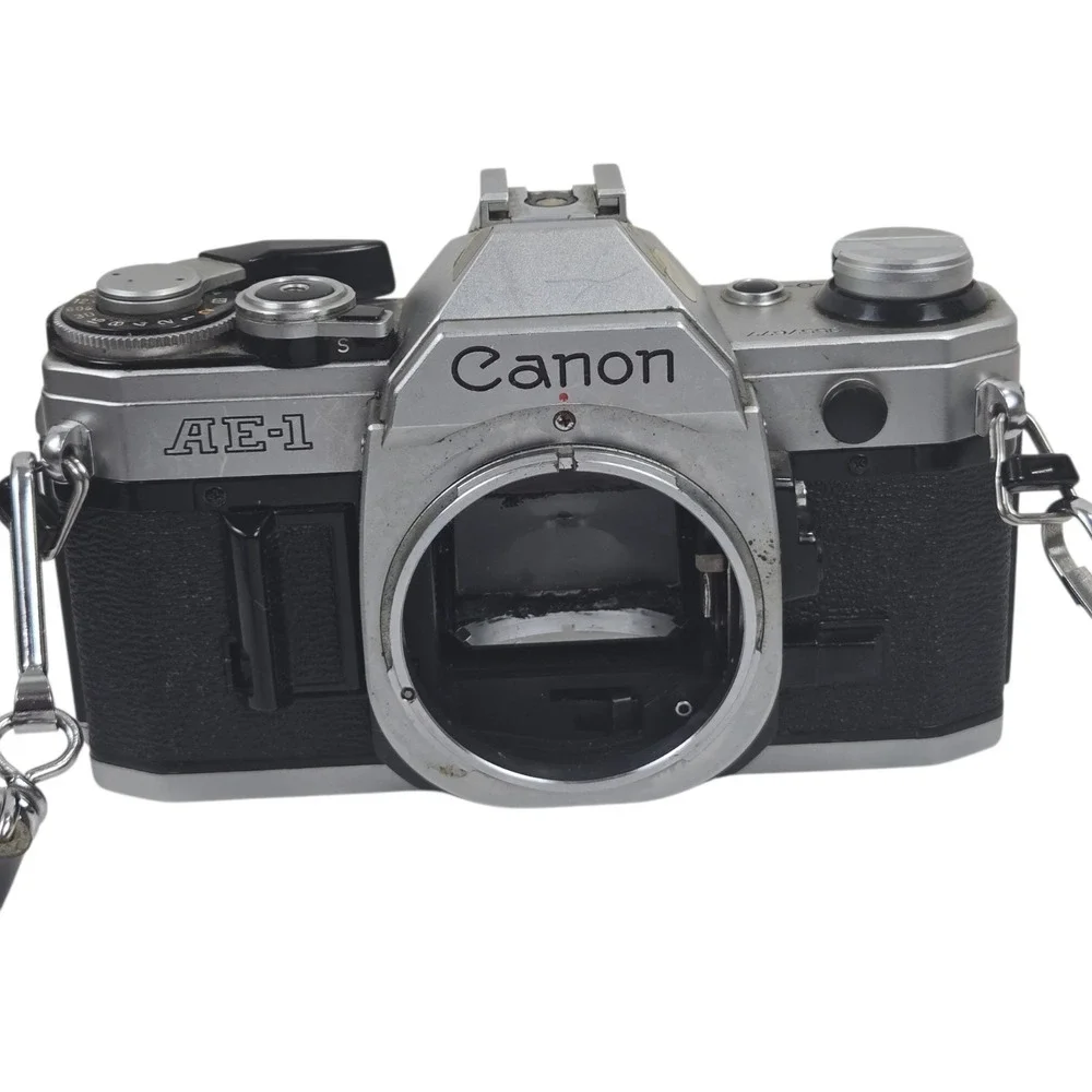 Canon AE-1 35mm SLR Film Camera w Canon 50mm f/1.8 FD Lens + Tons of Extras VID!
